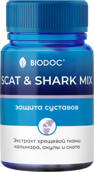Изображение товара Хондропротектор Biodoc Scat & Shark Mix (120 капсул)