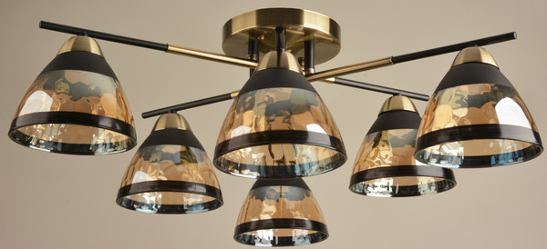 Изображение товара Потолочный светильник Mirastyle BL-7767/6 AB+BK