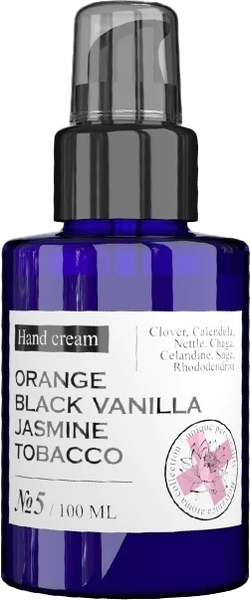 Изображение товара Крем для рук Maniac Gourmet Парфюмированный №5 Апельсин, черная ваниль, жасмин, табак (100мл)