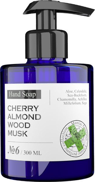 Изображение товара Мыло жидкое Maniac Gourmet Парфюмированный №6 Вишня, миндаль, древесина, мускус (300мл)