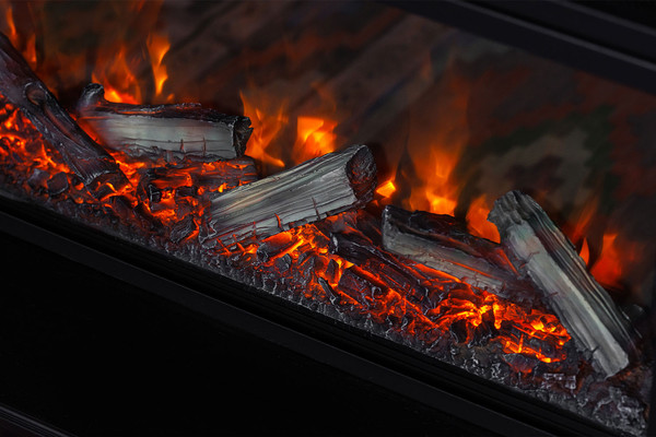 Изображение товара Каминокомплект Смолком Geneva V60 Vision 60 LOG LED (кашемир/черный)