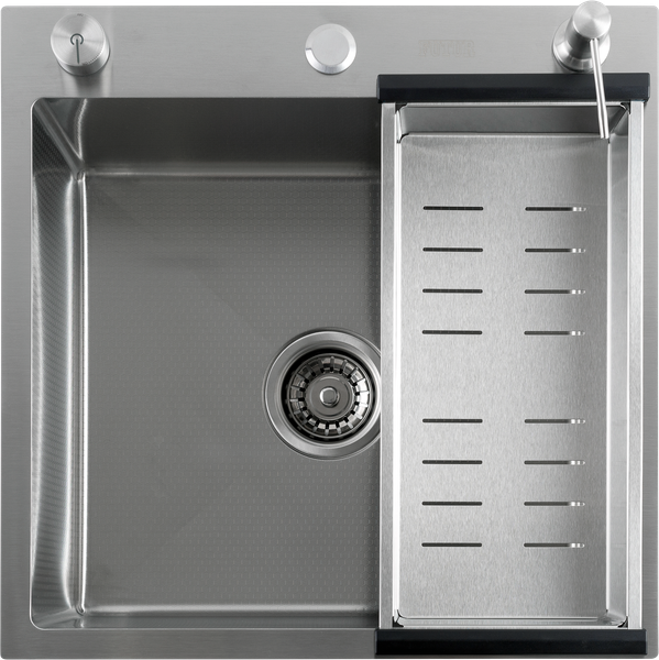 Изображение товара Мойка кухонная Futur FK 5050 Eco Embossing Pop-up Standart (сатин)