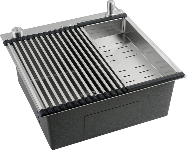 Изображение товара Мойка кухонная Futur FK 5050 Eco Embossing Pop-up Roll plus (сатин)