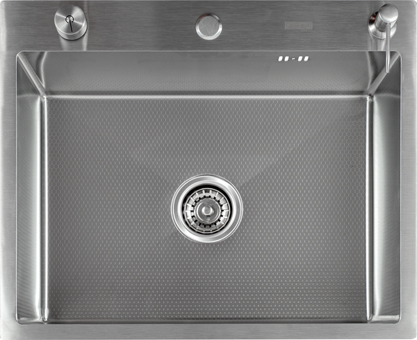 Изображение товара Мойка кухонная Futur FK 5550 Eco Embossing Pop-up Econom (сатин)