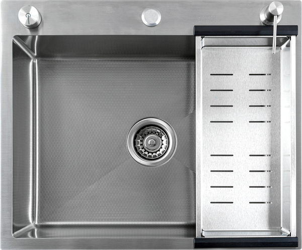 Изображение товара Мойка кухонная Futur FK 5550 Eco Embossing Pop-up Standart (сатин)