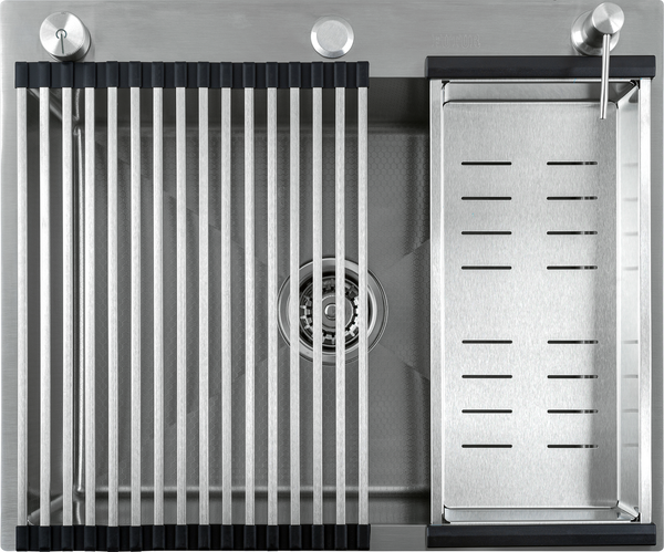 Изображение товара Мойка кухонная Futur FK 5550 Eco Embossing Pop-up Roll plus (сатин)