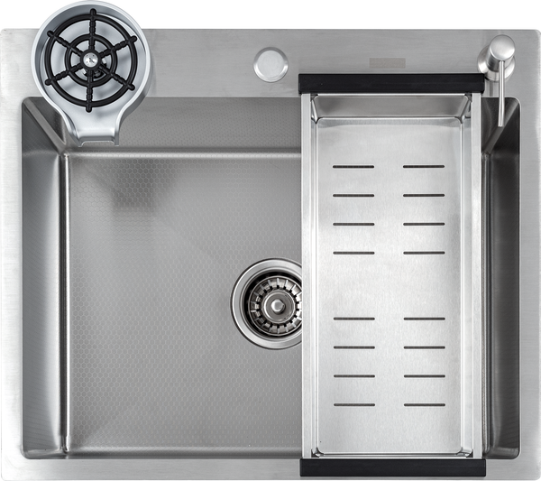 Изображение товара Мойка кухонная Futur FK 5550 Eco Embossing Pop-up Rinzer plus (сатин)