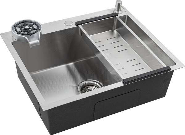 Изображение товара Мойка кухонная Futur FK 5550 Eco Embossing Pop-up Rinzer plus (сатин)