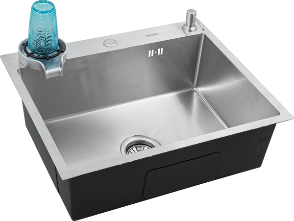 Изображение товара Мойка кухонная Futur FK 5550 Eco Embossing Pop-up Rinzer plus (сатин)