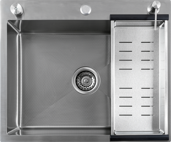 Изображение товара Мойка кухонная Futur  FK 6050 Eco Embossing Pop-up Board plus (сатин)