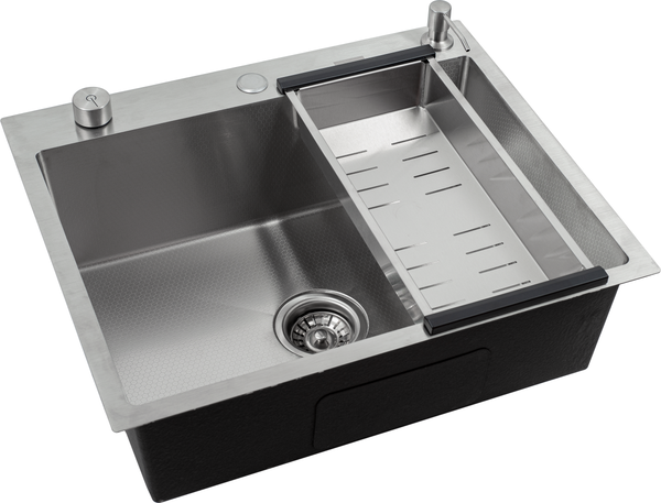 Изображение товара Мойка кухонная Futur FK 6050 Eco Embossing Pop-up Standart (сатин)