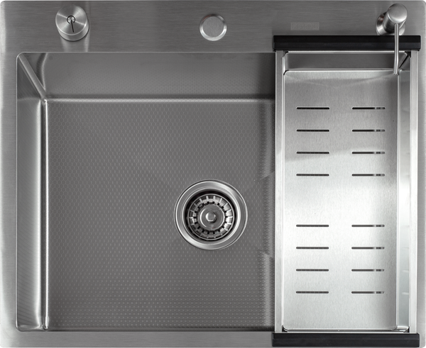Изображение товара Мойка кухонная Futur FK 6050 Eco Embossing Pop-up Standart (сатин)