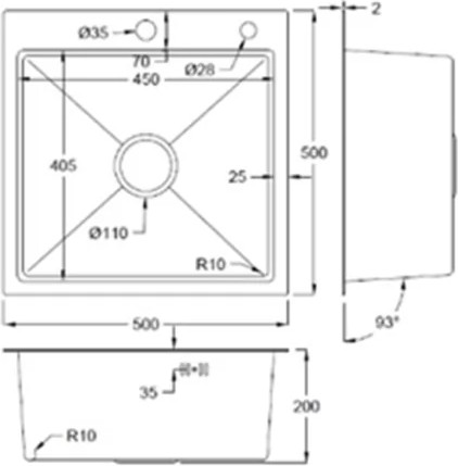 Изображение товара Мойка кухонная со смесителем Futur FK 5050 Eco Embossing Pop-up Mixer plus (сатин)