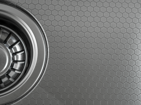 Изображение товара Мойка кухонная Futur FK 5550 Eco Embossing Pop-up Standart (черный нано)