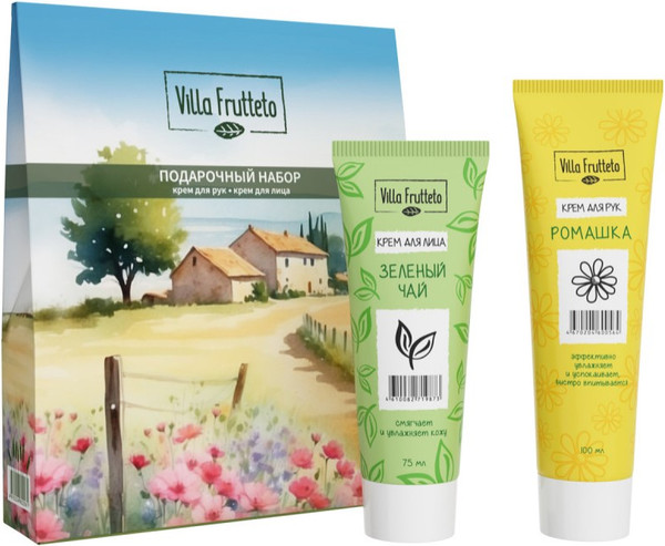 Изображение товара Набор косметики для лица и тела Villa Frutteto Ромашка и Зеленый чай Крем д/рук 100мл+Крем д/лица 75мл