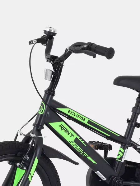 Изображение товара Детский велосипед Rant Eclipse 16 (черный/зеленый, разобранный, в коробке)