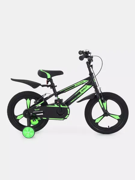 Изображение товара Детский велосипед Rant Eclipse 16 (черный/зеленый, разобранный, в коробке)