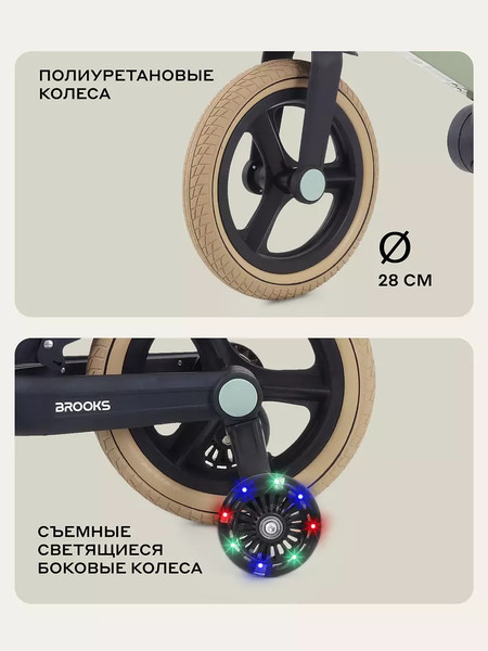 Изображение товара Детский велосипед с ручкой Rant Brooks 12 (фисташковый)