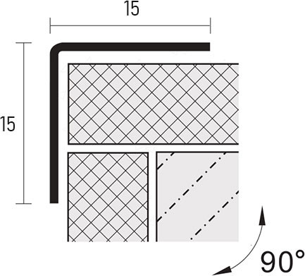 Изображение товара Уголок отделочный Profiling 15x15 (3м, полированный)