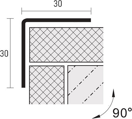 Изображение товара Уголок отделочный Profiling 30x30 (3м, полированный)