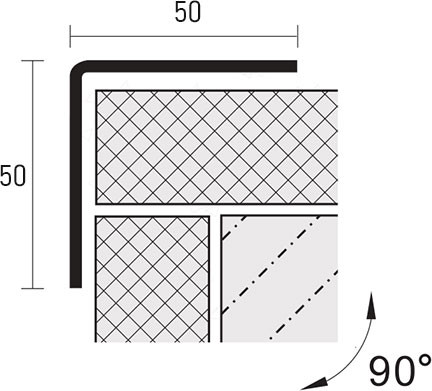 Изображение товара Уголок отделочный Profiling 50x50 (3м, полированный)