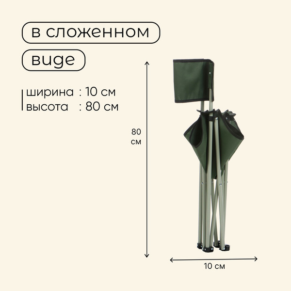 Изображение товара Стул складной Maclay 10218757 (зеленый)
