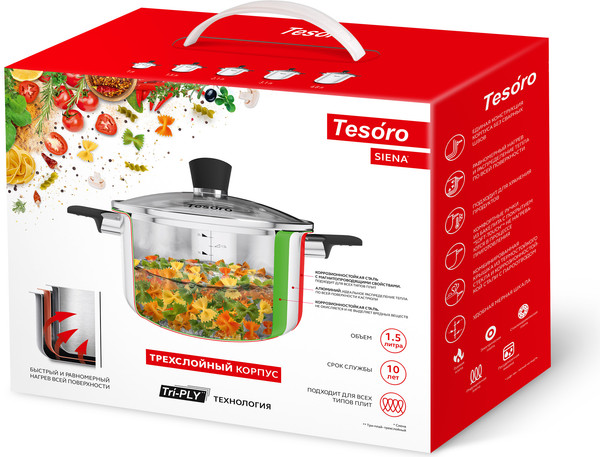 Изображение товара Кастрюля Tesoro Siena КС415