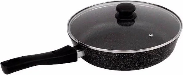 Изображение товара Сковорода Нева Металл Посуда Мраморная MR77026 (с крышкой)