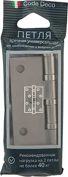 Изображение товара Петля дверная Code Deco 100x70x2.5-B4-NISM