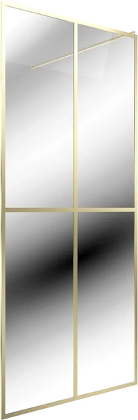 Изображение товара Душевая стенка Teymi Helmi 90x200 / T00304 (прозрачное стекло/золото глянцевый)