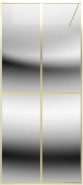 Изображение товара Душевая стенка Teymi Helmi 90x200 / T00304 (прозрачное стекло/золото глянцевый)