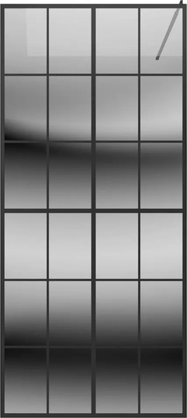 Изображение товара Душевая стенка Teymi Helmi 90x200 / T00311 (тонированное стекло/черный матовый)