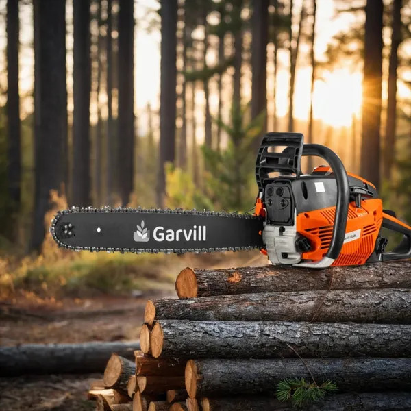 Изображение товара Бетономешалка Garvill БСЭ-120 + Бензопила цепная CS58K