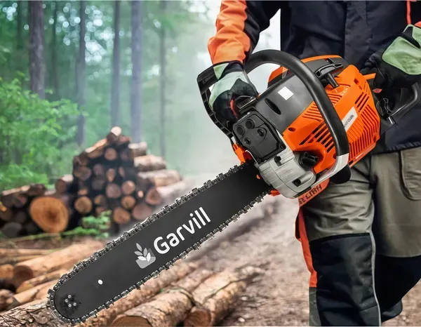 Изображение товара Бетономешалка Garvill БСЭ-120 + Бензопила цепная CS58K