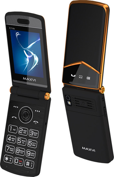 Изображение товара Мобильный телефон Maxvi E 11ds (черный/золотой)