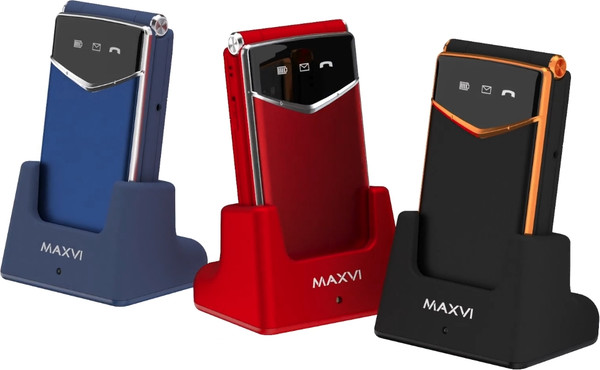 Изображение товара Мобильный телефон Maxvi E 11ds (красный/серебристый)