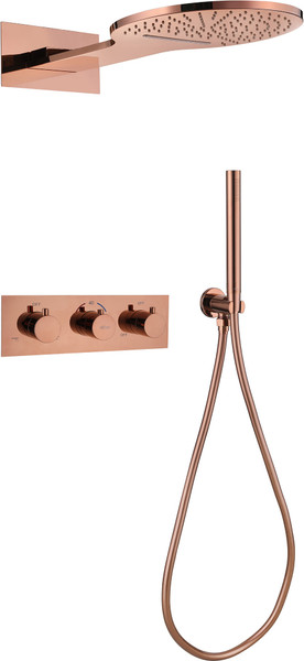 Изображение товара Душевая система со смесителем Abber Wasser Kreis AF8151RG (розовое золото)