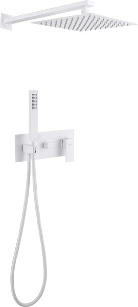 Изображение товара Душевая система со смесителем Abber Daheim AF8218W (белый матовый)