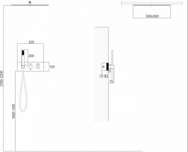 Изображение товара Душевая система со смесителем Abber Daheim AF8255W (белый матовый)