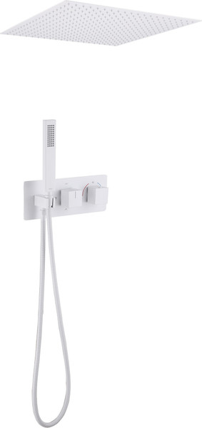 Изображение товара Душевая система со смесителем Abber Daheim AF8255W (белый матовый)