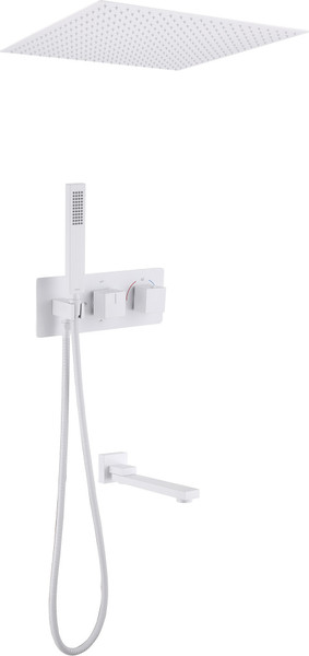 Изображение товара Душевая система со смесителем Abber Daheim AF8254W (белый матовый)