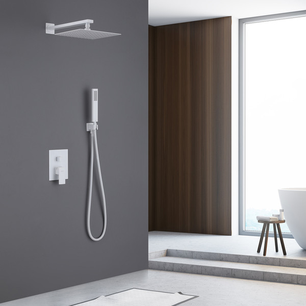 Изображение товара Душевая система со смесителем Abber Daheim AF8219W (белый матовый)