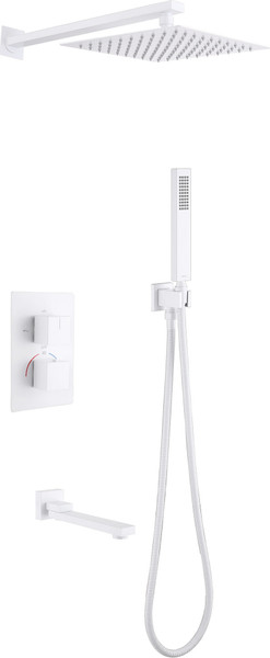 Изображение товара Душевая система со смесителем Abber Daheim AF8250W (белый матовый)
