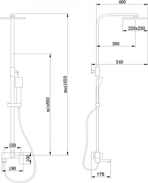 Изображение товара Душевая система со смесителем Abber Daheim AF8216NGL (никель)