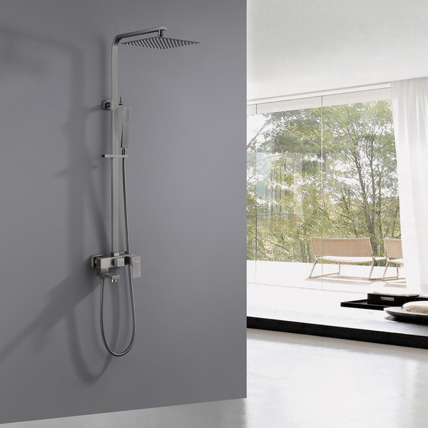 Изображение товара Душевая система со смесителем Abber Daheim AF8216NGL (никель)