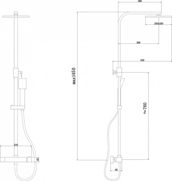 Изображение товара Душевая система со смесителем Abber Daheim AF8260L (хром)