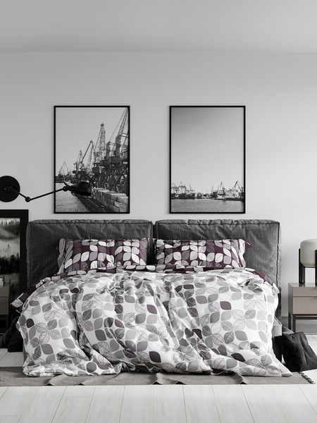 Изображение товара Комплект постельного белья Реноме Евро Жемчужная коллекция Игра цвета 70040-1 (бязь)