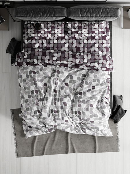 Изображение товара Комплект постельного белья Реноме Евро Жемчужная коллекция Игра цвета 70040-1 (бязь)