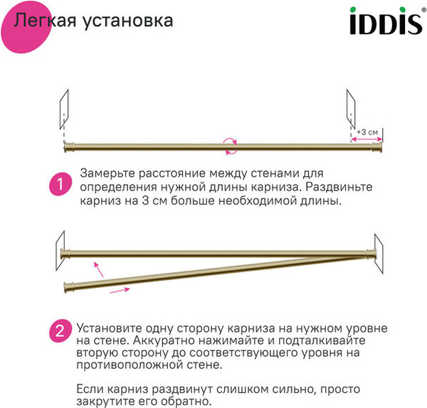Изображение товара Карниз для ванны IDDIS Elegante RSG0120i14