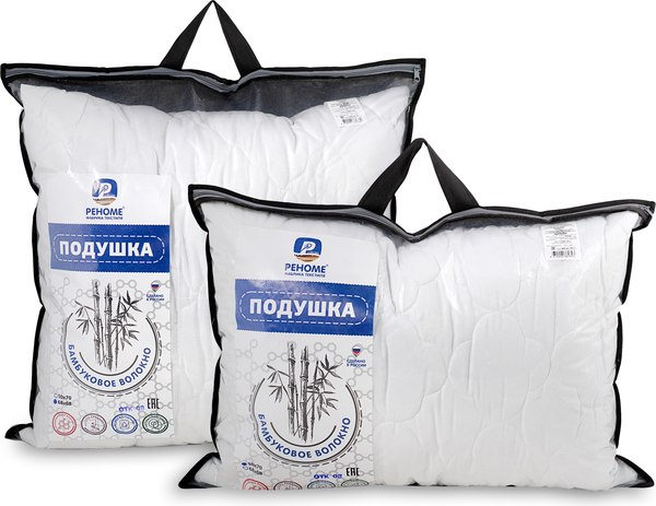 Изображение товара Подушка для сна Реноме 50x70 42/025н (бамбук, заменитель лебяжьего пуха, микрофибра)